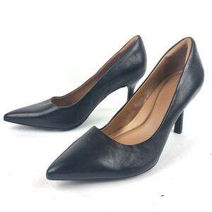 Nordstrom Rack Women's Paige Black Leather Pump Classic Size 11M
